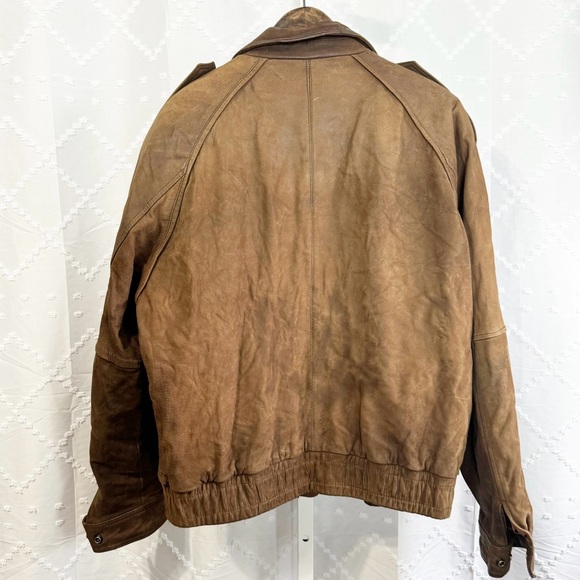 🪩 294. Vintage MEMBERS ONLY | Mens brown suede bomber jacket size 42 - Picture 4 of 13
